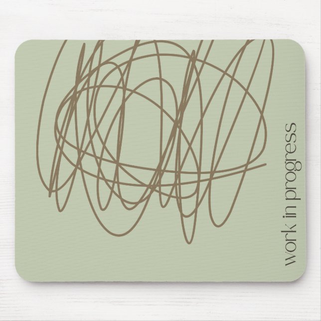 Mousepad Pasta de mouse de borracha - é um trabalho em anda (Frente)