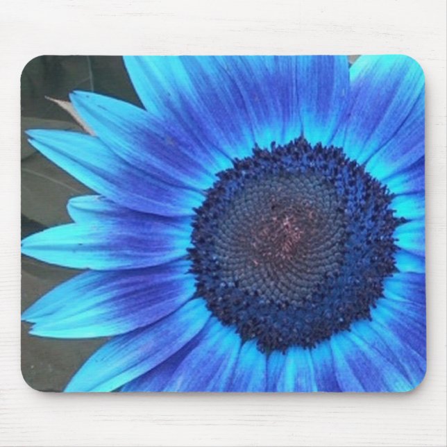 Mousepad Pasta de mouse de girassol azul (Frente)