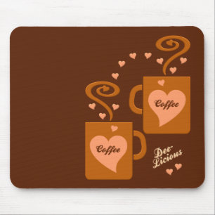 Mousepad Pasta de mouse dos amantes do café, personalizar
