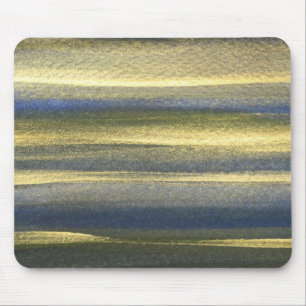 Mousepad Pasta de Mouse Dourada de Linhas Azuis