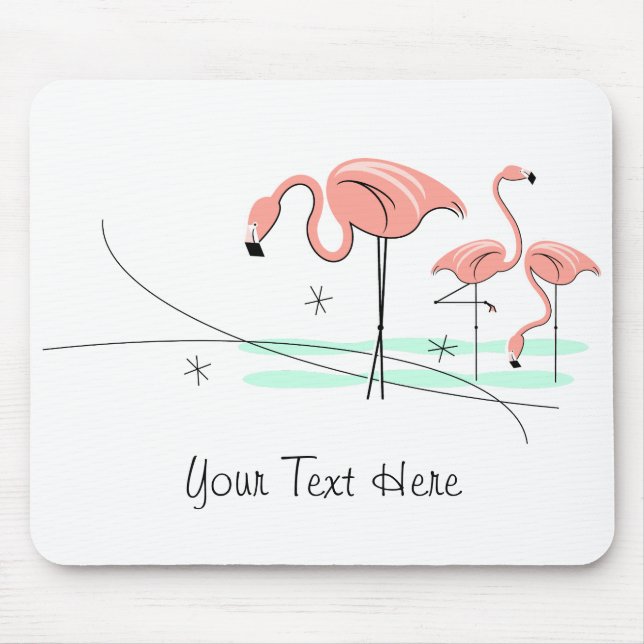 Mousepad Pasta de mouse Flamingo Ocean Trio 3 "Text" (Frente)