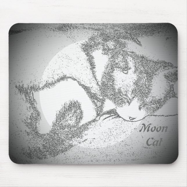 Mousepad Pasta de mouse Foto Digital Moon Cat (Frente)