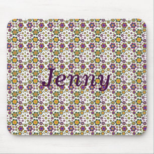 Mousepad Pasta de Mouse Personalizável de Padrão de Flor de