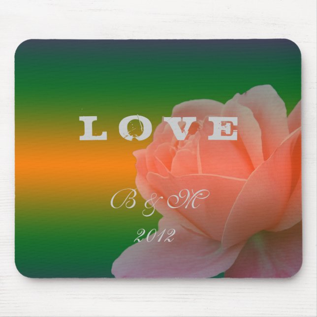 Mousepad pasta de noiva e noiva de noiva, rosa (Frente)