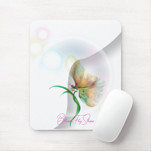 Mousepad Pasta de rato da Borboleta Dreamy Pastel (Com mouse)
