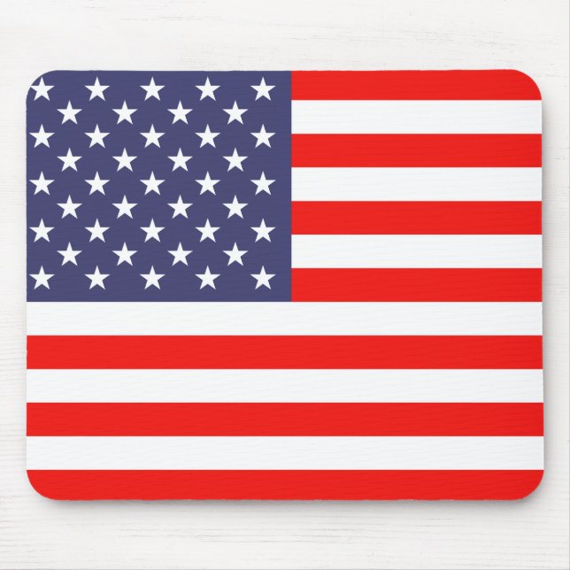 Mousepad Pasta de rato de bandeira americana | Presente per (Frente)
