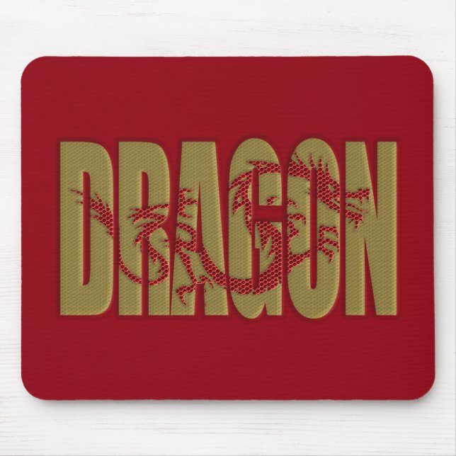 Mousepad Pasta de rato de dragão "ouro" 2024 (Frente)