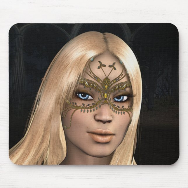 Mousepad Pasta de rato de Fada Fantasia com Mascarada de Bo (Frente)