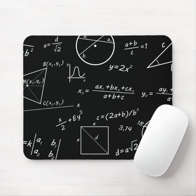 Mousepad Pasta de rato de quadro negro cerebral (Com mouse)