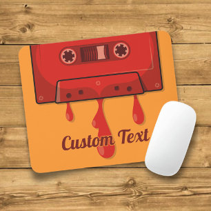 Mousepad Pasta de rato do coração vermelho