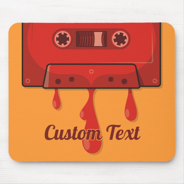 Mousepad Pasta de rato do coração vermelho (Frente)