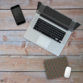 Mousepad Pasta de rato floral de flores silvestres de cinza