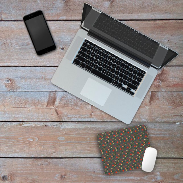 Mousepad Pasta de rato floral de flores silvestres de cinza (Criador carregado)