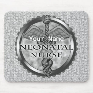 Mousepad Pasta de rato Neonatal Enfermeiro da cinza