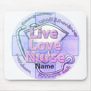 Mousepad Pasta de rato personalizada da enfermeira Blue Liv