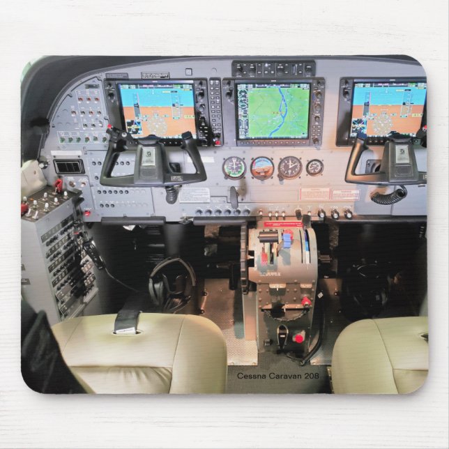 Mousepad Pasta do mouse Cessna Caravan Cockpit (Frente)