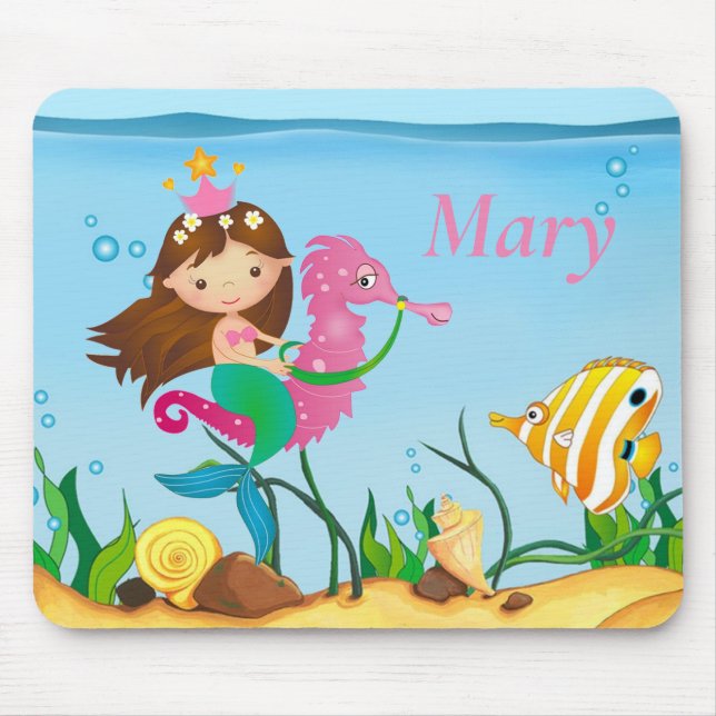 Mousepad Pasta do mouse da Mermaid (Frente)