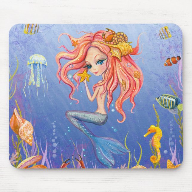 Mousepad Pasta do mouse da Mermaid (Frente)