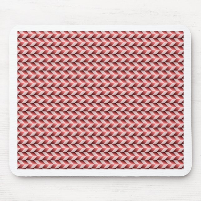 Mousepad Pasta do mouse, de padrão geométrico vermelho e ro (Frente)
