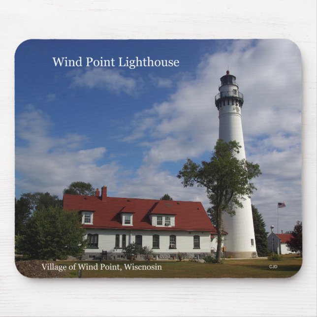 Mousepad Pasta do mouse do farol do Wind Point (Frente)
