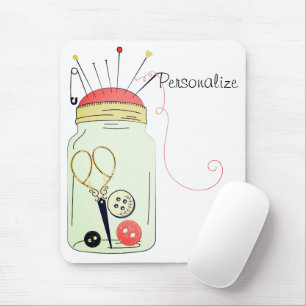 Mousepad Pasta do mouse do kit de costura de safra