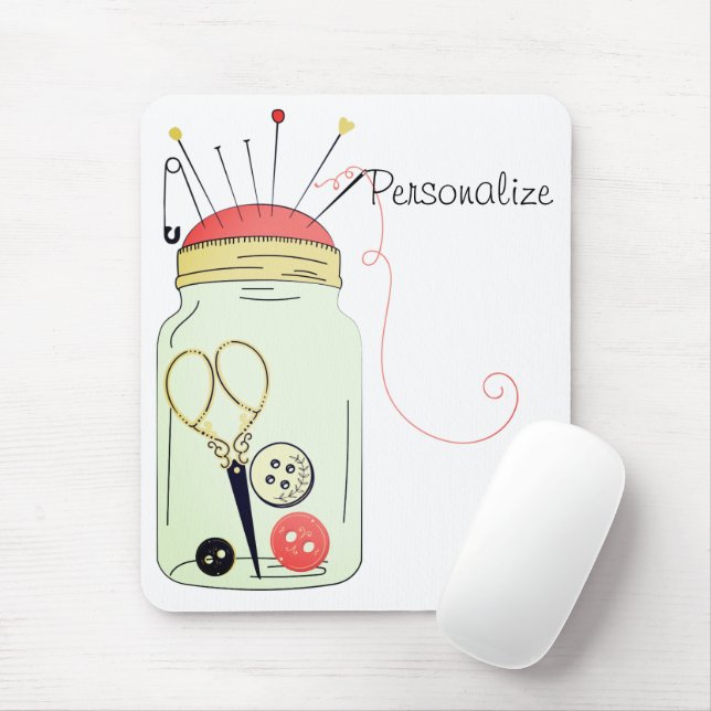 Mousepad Pasta do mouse do kit de costura de safra (Com mouse)