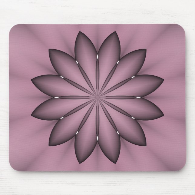 Mousepad Pasta do Mouse Flor abstrato púrpura (Frente)