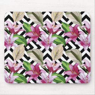 Mousepad Pasta do mouse Lily Floral Rosa
