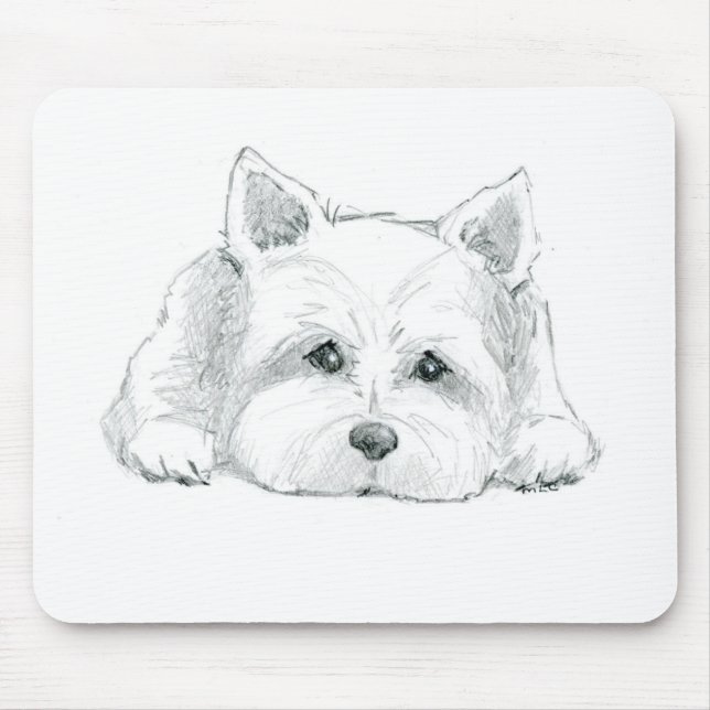 Mousepad Pasta do mouse Westie (Frente)