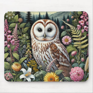 Mousepad Pasta do mouse Woodland Owl Natureza encantadora