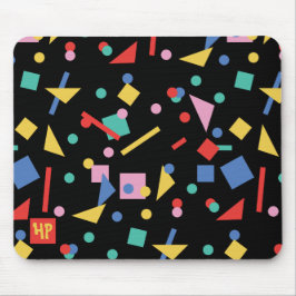 Mousepad Pasta do rato em formas geométricas de pop de arte