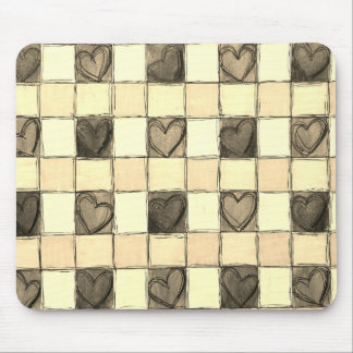Mousepad Pasta do rato Khaki tan creme gingham
