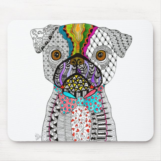 Mousepad Pasta-Mão-Mão-Mão-de-Canina, Cura e Colorido (Frente)