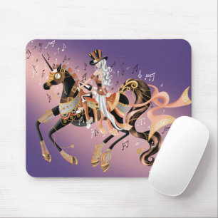 Mousepad Pasta Mecânica do Cavalo e Rato Roxo-Dama