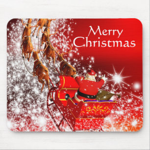 Mousepad Pasta/Papais noeis do mouse natalino e Sleigh