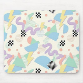 Mousepad Pastel Abstract Shapes Pattern Design