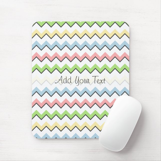 Mousepad Pastel Chevron-Drop Shadow por Shirley Taylor (Com mouse)