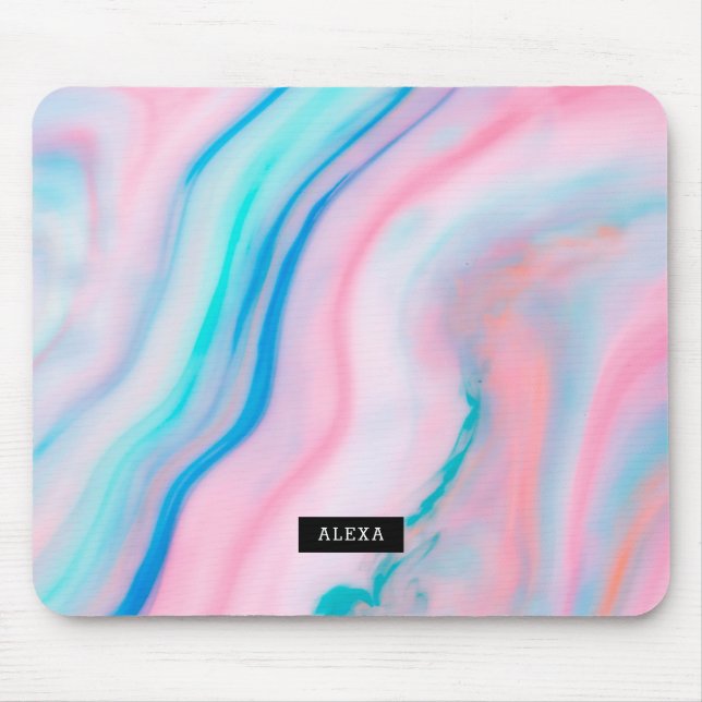 Mousepad Pastel cola textura de abstrato marble (Frente)