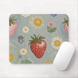 Mousepad Pastel Floral & Berry Delight