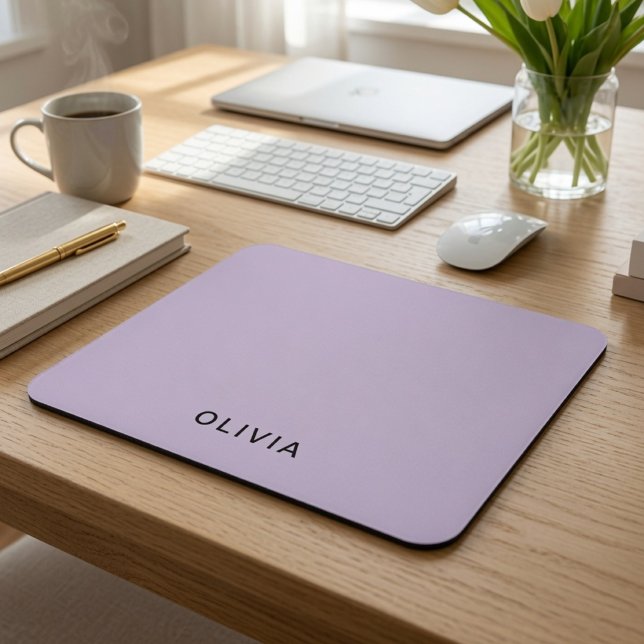 Mousepad Pastel Lavanda Personalizado Nome Personalizado (Criador carregado)