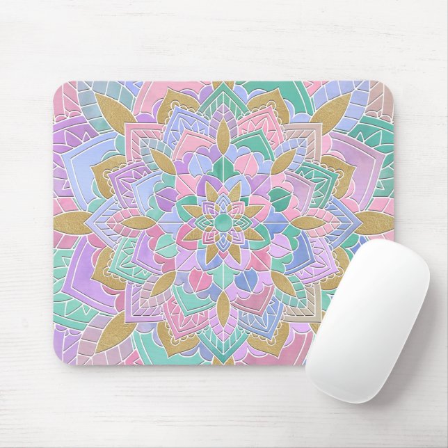 Mousepad Pastel Mandala II (Com mouse)