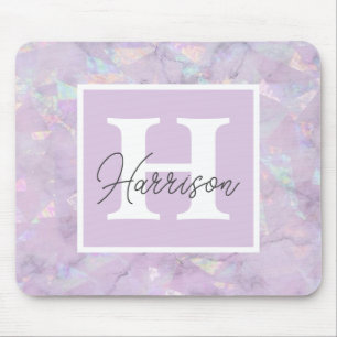Mousepad Pastel Purple Crystal Geode Monographic