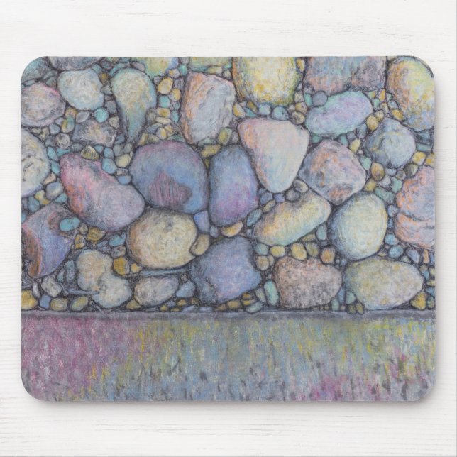 Mousepad Pastel River Rock and Pebbles (Frente)