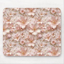Mousepad Pastel Rosa Bonito Floral