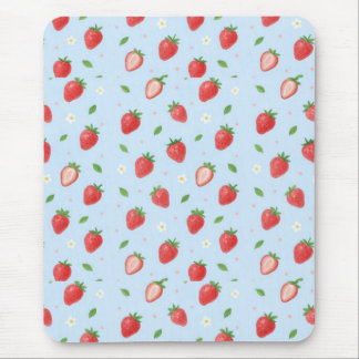 Mousepad Pastel Strawberry Sonha com padrão sem costura