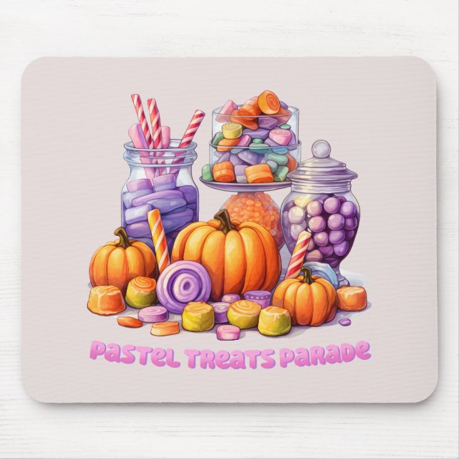 Mousepad Pastel Treats Parade - Doces e Abóbora (Frente)