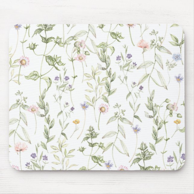 Mousepad Pastel Vintage Flowers (Frente)