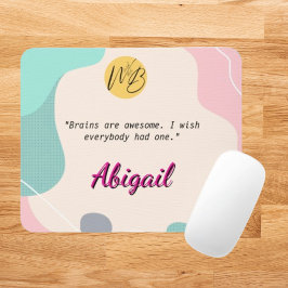 Mousepad Pastel Wave Personalizada Office Logo School