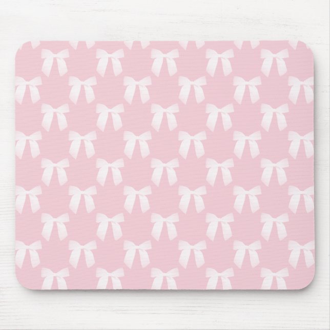 Mousepad Pasto Rosa Bebê Com Arcos Brancos (Frente)
