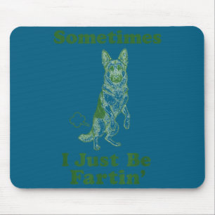 Mousepad Pastor Alemão Arfante Cachorro Engraçado Às Vezes